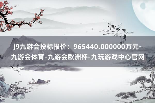 j9九游会投标报价：965440.000000万元-九游会体育-九游会欧洲杯-九玩游戏中心官网